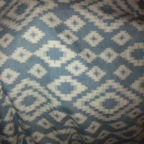 Lucky Brand Ikat Chambray Shirt Dress - Picture 5 of 7